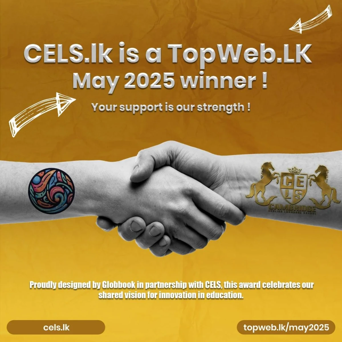 CELS.lk Recognized as a TopWeb.LK Winner for May 2025